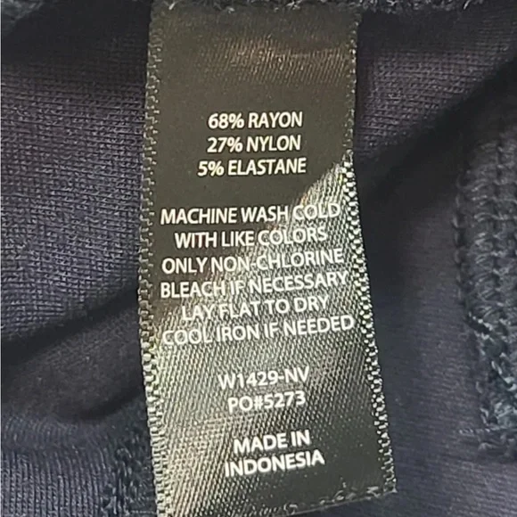 Betabrand Straight-Leg 7-Pocket Dress Pant Yoga Pants Navy Blue Size L Petite - Picture 5 of 9